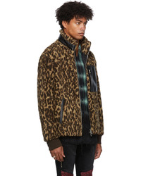 Amiri Polar Fleece Printed Leopard Jacket