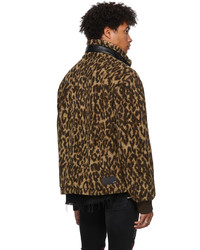 Amiri Polar Fleece Printed Leopard Jacket
