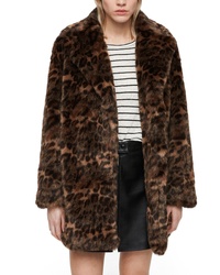 AllSaints Amice Leopard Spot Faux Fur Jacket