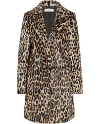 Stella McCartney Leopard Print Faux Fur Coat Leopard Print