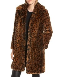 J.Crew Leopard Print Faux Fur Coat