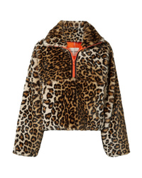 Dark Brown Leopard Fur Jacket