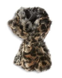 Dark Brown Leopard Fur Shawl