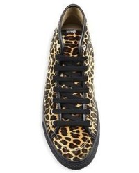 Stella McCartney Leopard Print High Top Sneakers