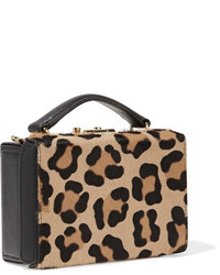 MARK CROSS Grace Mini Leopard Print Calf Hair And Leather Shoulder Bag Leopard Print