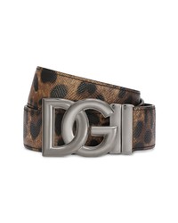 Dolce & Gabbana Dg Logo Leather Reversible Belt In Multicol At Nordstrom