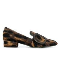 Paola D'arcano Leopard Print Loafers