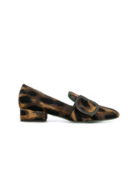 Paola D'arcano Leopard Print Loafers