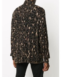 Versace Leopard Pattern Beaded Shirt