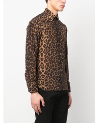 Tom Ford Leopard Print Long Sleeved Shirt