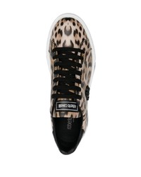 Roberto Cavalli Leopard Print Leather Sneakers