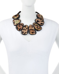 Viktoria Hayman Resin Statet Collar Necklace Leopard