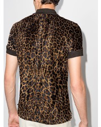 Tom Ford Leopard Print Polo Shirt