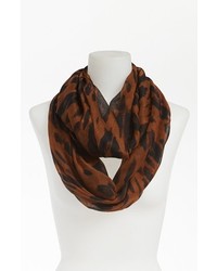 BP. Leopard Print Infinity Scarf Brown One Size