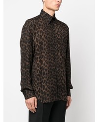 Tom Ford Leopard Print Silk Shirt