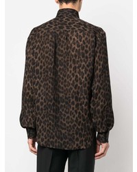 Tom Ford Leopard Print Silk Shirt