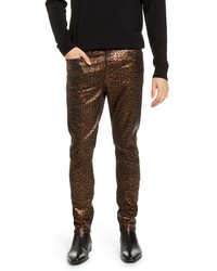Dark Brown Leopard Skinny Jeans