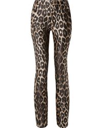 Dark Brown Leopard Skinny Pants