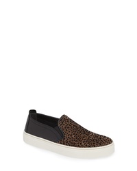 Dark Brown Leopard Slip-on Sneakers