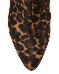 LK Bennett Lk Bennett Dorina Leopard Print Fur Ankle Boot