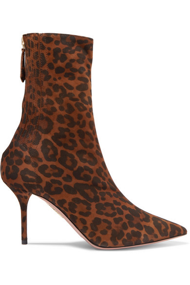 leopard print sock boots