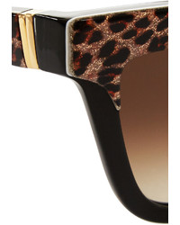 Anna Karin Karlsson Mimi Monaco D Frame Leopard Print Acetate Sunglasses