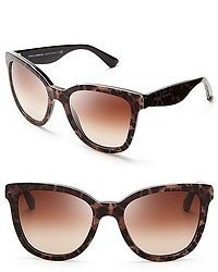 Dolce & Gabbana Dolcegabbana Leopard Oversized Wayfarer Sunglasses