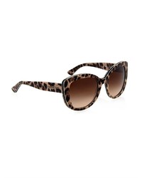 Dolce & Gabbana Leopard Print Cat Eye Sunglasses