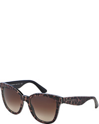 Dolce & Gabbana Leopard Print Square Sunglasses