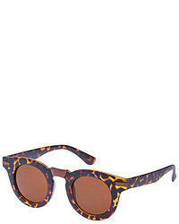 Romwe Leopard Tawny Round Sunglasses