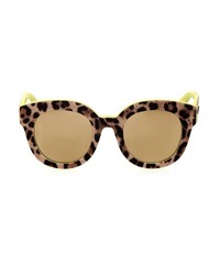 Dolce & Gabbana Lepoard Print Round Framed Sunglasses
