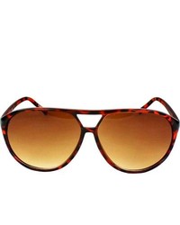 MLC Eyewear Shield Brown Leopard Sunglasses