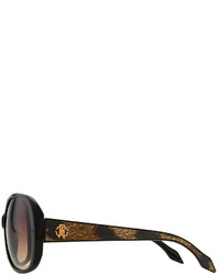 Roberto Cavalli Taj Soft Square Sunglasses Blackleopard