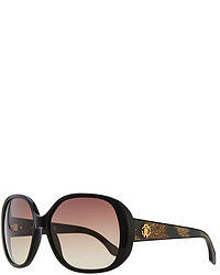 Roberto Cavalli Taj Soft Square Sunglasses Blackleopard