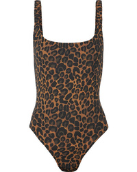 Dark Brown Leopard Swimsuit