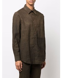 Uma Wang Long Sleeve Linen Shirt