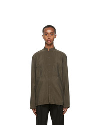 Lemaire Brown Dry Silk Shirt