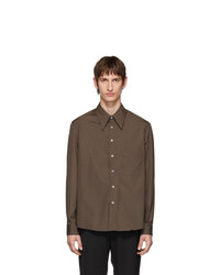 Lemaire Brown Poplin Shirt