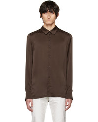 Kanghyuk Brown Semi Sheer Shirt