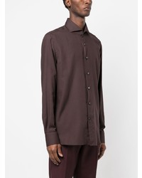 Canali Buttoned Long Sleeved Shirt