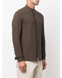 Dell'oglio Collarless Cotton Shirt