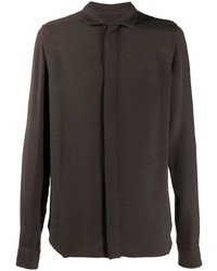 Rick Owens Long Sleeve Concealed Placket Shirt