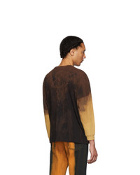 424 Black Reworked Bleached Long Sleeve T Shirt