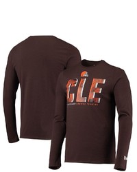 New Era Brown Cleveland Browns Combine Authentic Static Abbreviation Long Sleeve T Shirt At Nordstrom
