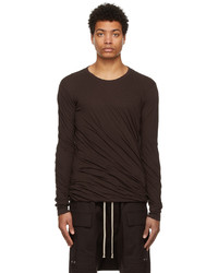 Rick Owens Brown Double Long Sleeve T Shirt