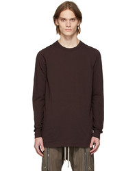 Rick Owens Brown Level Long Sleeve T Shirt