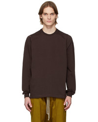 Rick Owens Brown Short Crewneck Sweatshirt