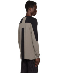 Thom Krom Gray Black M Ts 723 Long Sleeve T Shirt