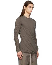 Rick Owens Taupe Double Long Sleeve T Shirt