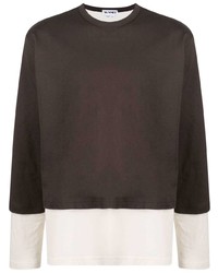 Sunnei Two Tone Layered Long Sleeve T Shirt